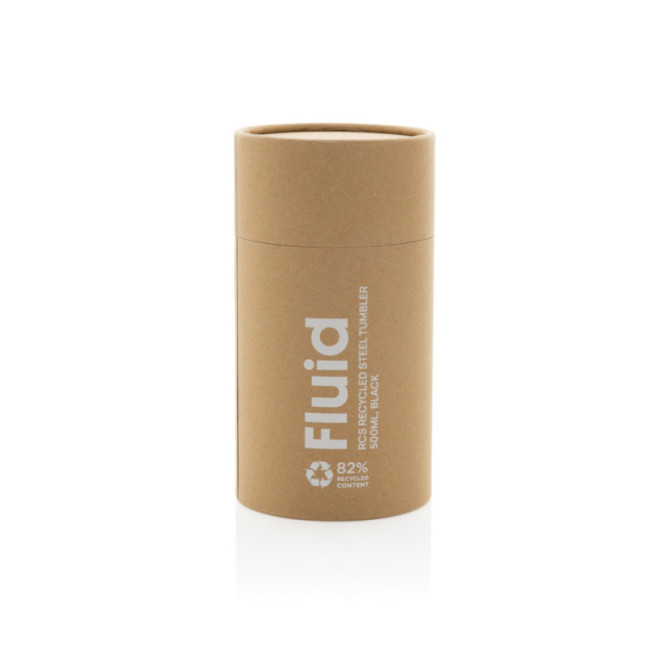 Mug isotherme publicitaire en acier recyclé RCS Fluid 500ml 