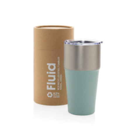 Mug isotherme publicitaire en acier recyclé RCS Fluid 500ml 