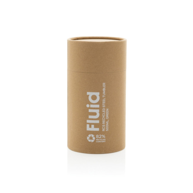 Mug isotherme publicitaire en acier recyclé RCS Fluid 500ml 