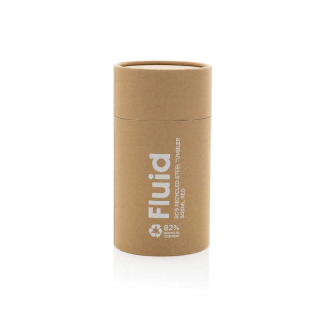Mug isotherme publicitaire en acier recyclé RCS Fluid 500ml 