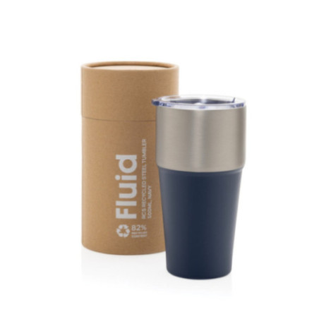 Mug isotherme publicitaire en acier recyclé RCS Fluid 500ml 