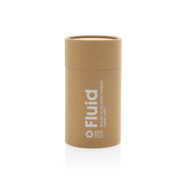 Mug isotherme publicitaire en acier recyclé RCS Fluid 500ml 