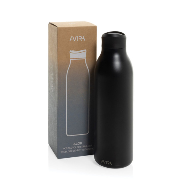 Gourde personnalisée en acier recyclé RCS Avira Alok 600ml 