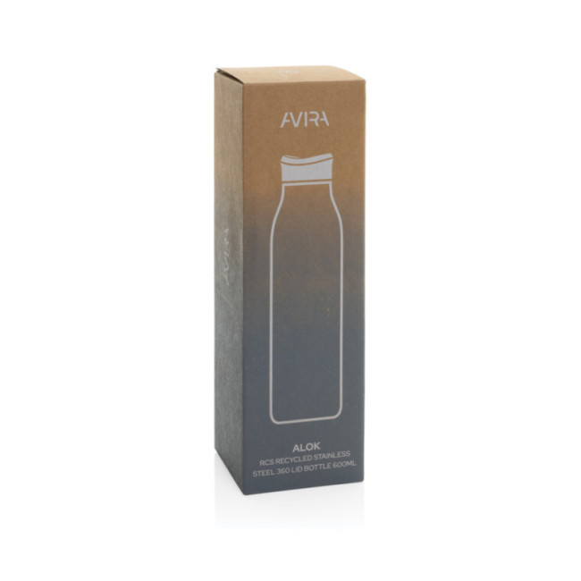 Gourde personnalisée en acier recyclé RCS Avira Alok 600ml 