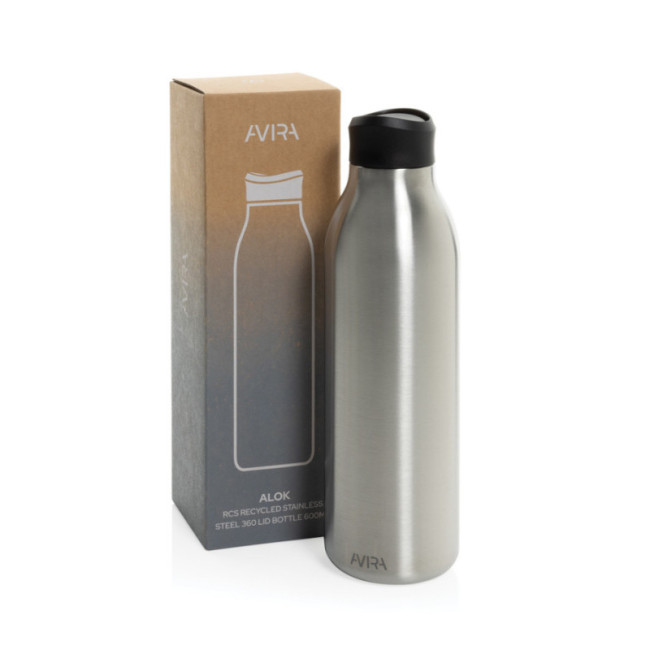 Gourde personnalisée en acier recyclé RCS Avira Alok 600ml 