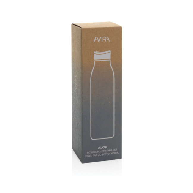 Gourde personnalisée en acier recyclé RCS Avira Alok 600ml 