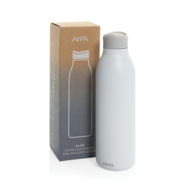 Gourde personnalisée en acier recyclé RCS Avira Alok 600ml 