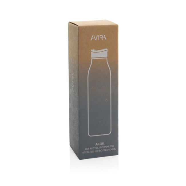 Gourde personnalisée en acier recyclé RCS Avira Alok 600ml 