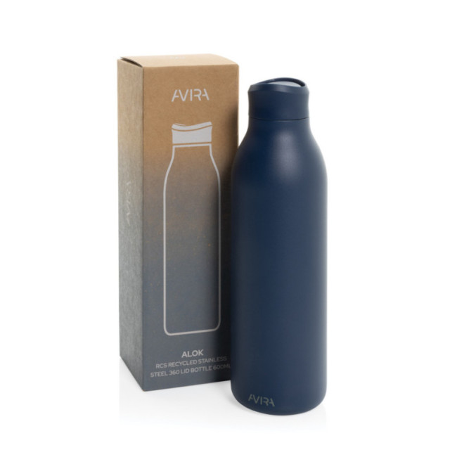 Gourde personnalisée en acier recyclé RCS Avira Alok 600ml 