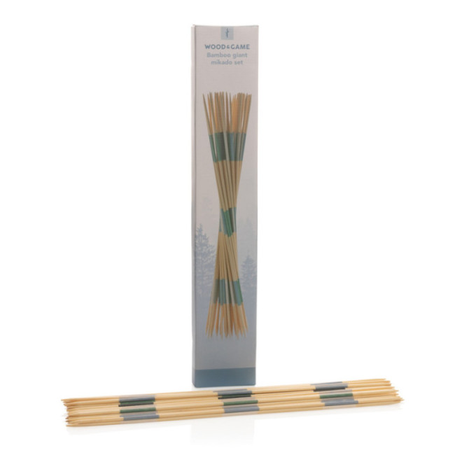 Jeu de mikado géant personnalisé en bambou 
