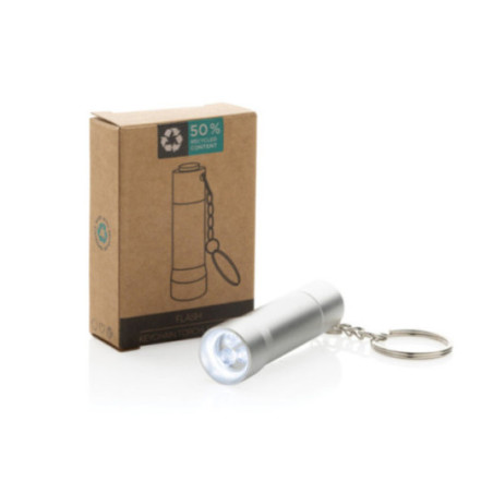 Porte-clés torche en aluminium recyclé RCS Flash 
