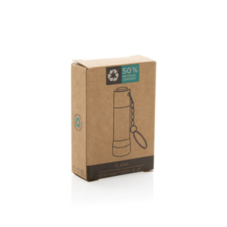 Porte-clés torche en aluminium recyclé RCS Flash 