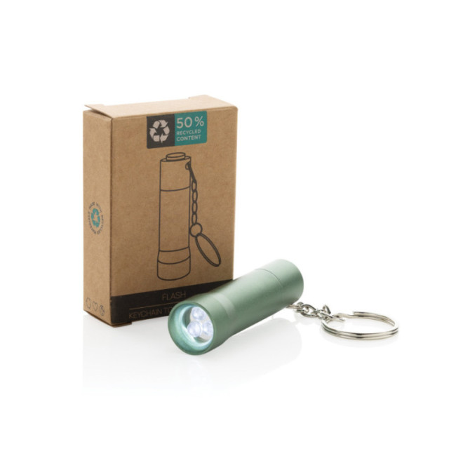 Porte-clés torche en aluminium recyclé RCS Flash 