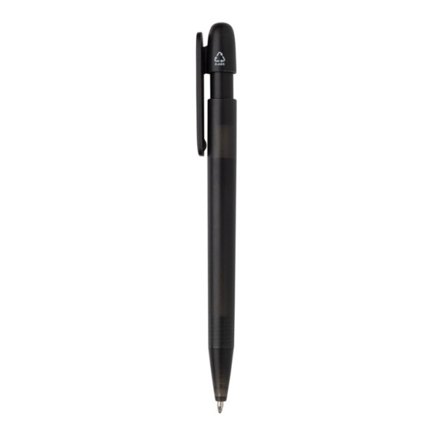 Stylo transparent personnalisé en ABS recyclé certifié GRS Devin 
