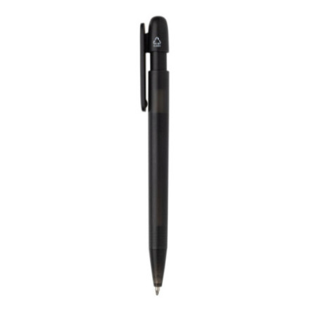 Stylo transparent personnalisé en ABS recyclé certifié GRS Devin 