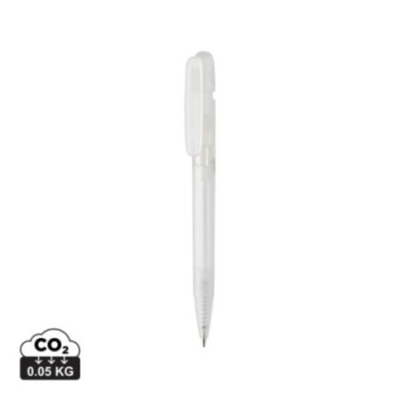 Stylo transparent personnalisé en ABS recyclé certifié GRS Devin 