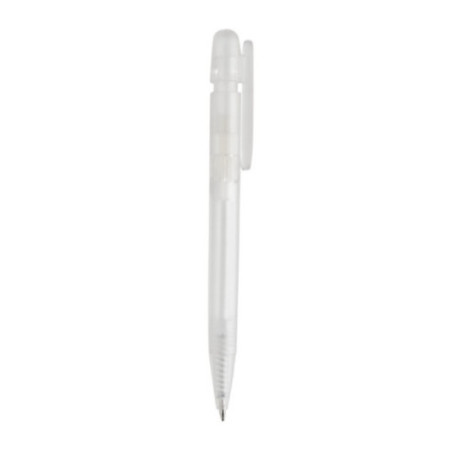 Stylo transparent personnalisé en ABS recyclé certifié GRS Devin 