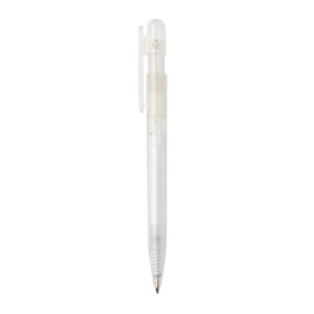Stylo transparent personnalisé en ABS recyclé certifié GRS Devin 