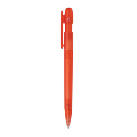 Stylo transparent personnalisé en ABS recyclé certifié GRS Devin 