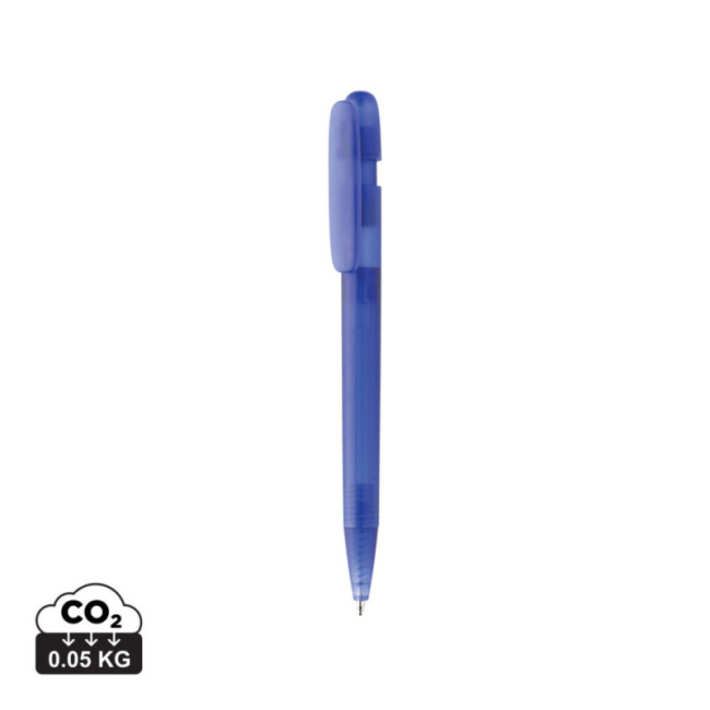 Stylo transparent personnalisé en ABS recyclé certifié GRS Devin 