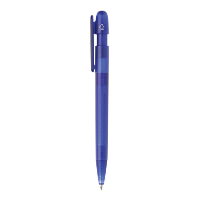 Stylo transparent personnalisé en ABS recyclé certifié GRS Devin 