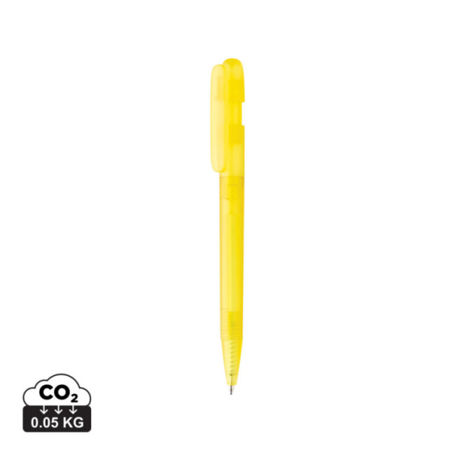 Stylo transparent personnalisé en ABS recyclé certifié GRS Devin 