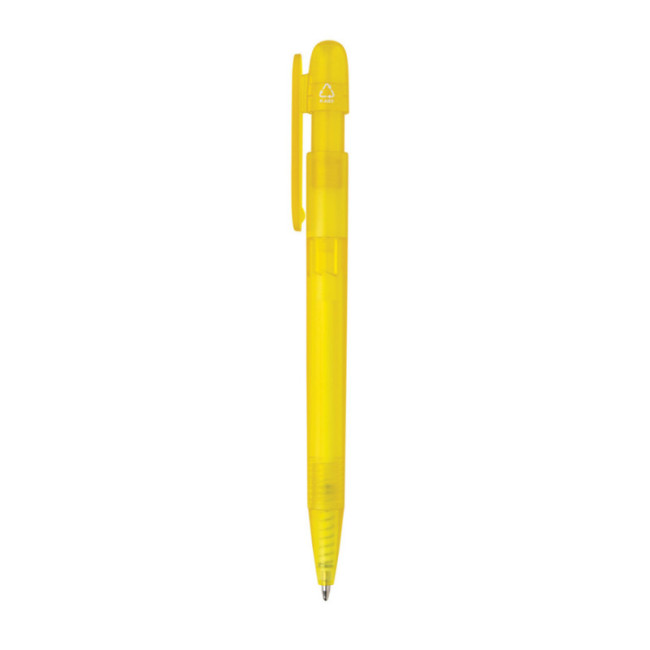 Stylo transparent personnalisé en ABS recyclé certifié GRS Devin 