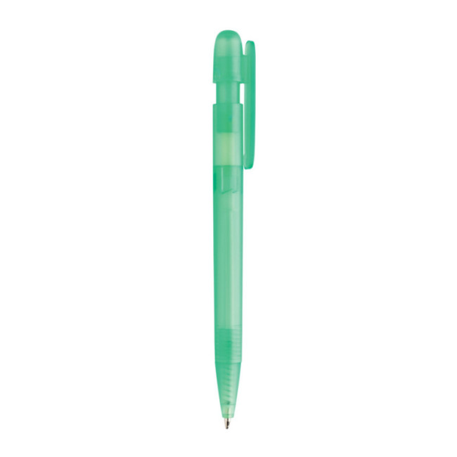 Stylo transparent personnalisé en ABS recyclé certifié GRS Devin 