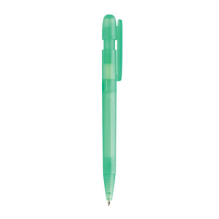 Stylo transparent personnalisé en ABS recyclé certifié GRS Devin 