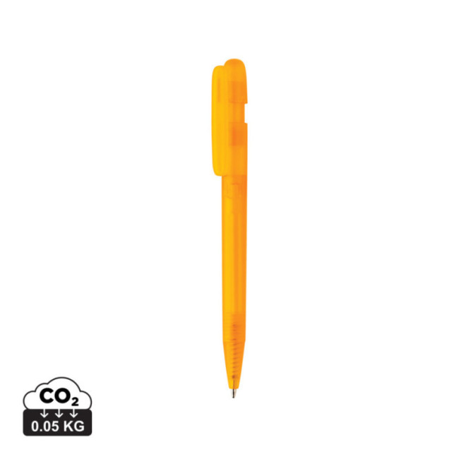 Stylo transparent personnalisé en ABS recyclé certifié GRS Devin 