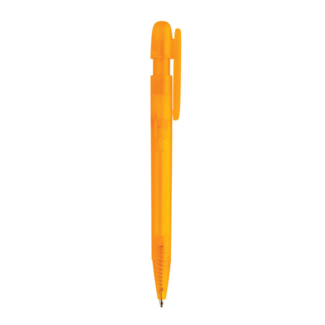 Stylo transparent personnalisé en ABS recyclé certifié GRS Devin 