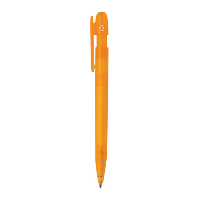 Stylo transparent personnalisé en ABS recyclé certifié GRS Devin 