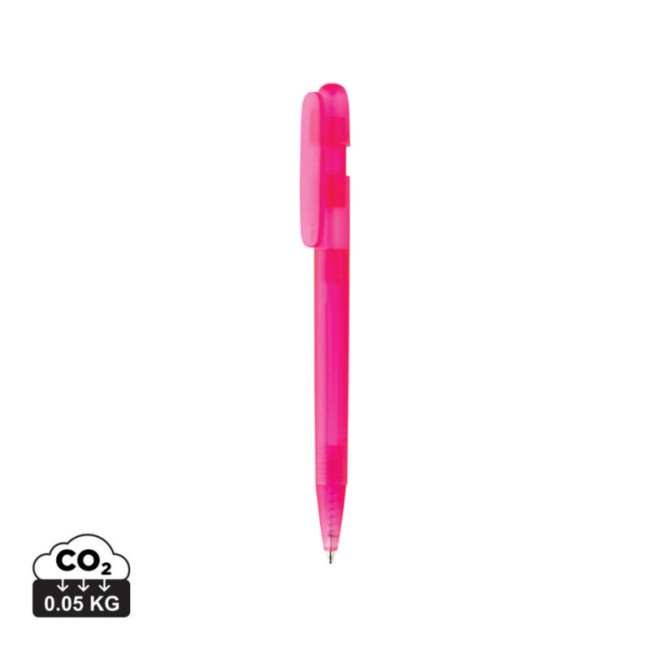 Stylo transparent personnalisé en ABS recyclé certifié GRS Devin 