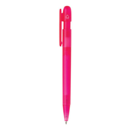 Stylo transparent personnalisé en ABS recyclé certifié GRS Devin 