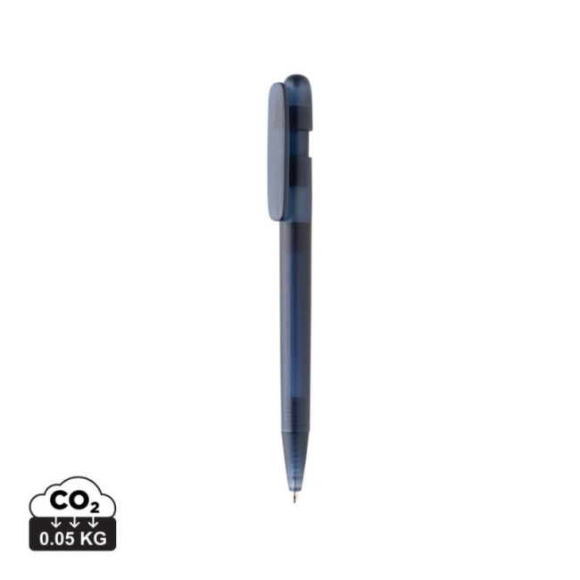 Stylo transparent personnalisé en ABS recyclé certifié GRS Devin 