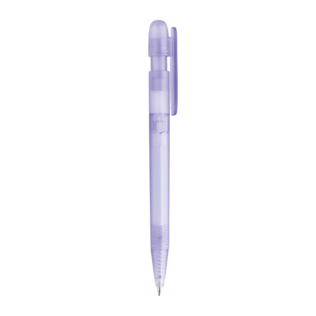Stylo transparent personnalisé en ABS recyclé certifié GRS Devin 