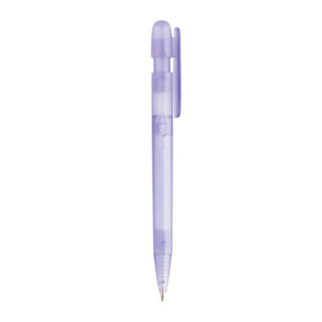 Stylo transparent personnalisé en ABS recyclé certifié GRS Devin 