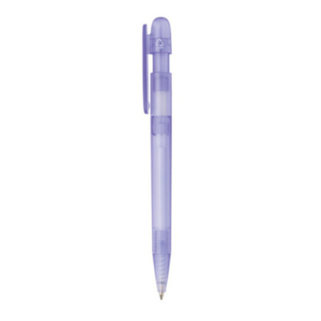 Stylo transparent personnalisé en ABS recyclé certifié GRS Devin 