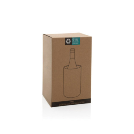 Seau à vin personnalisé en acier inoxydable recyclé RCS Vino 