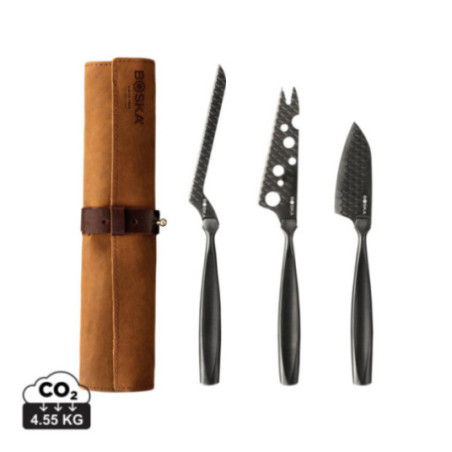 Set couteaux à fromage personnalisé BOSKA Monaco+ Noir 