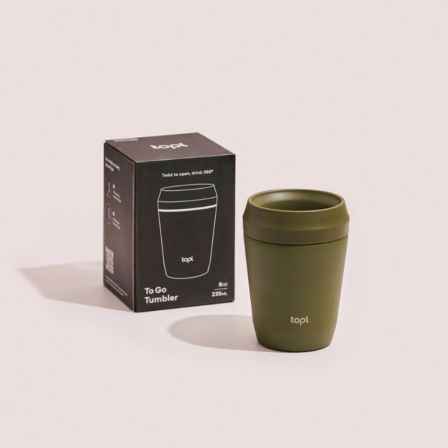 Mug de voyage personnalisé en acier recyclé Topl 235 ml 