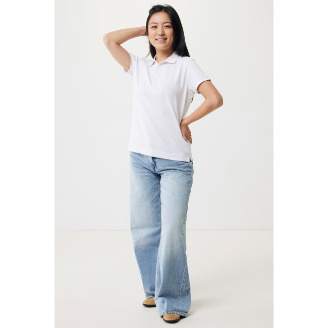 Polo femme personnalisé en coton recyclé Iqoniq Yosemite 