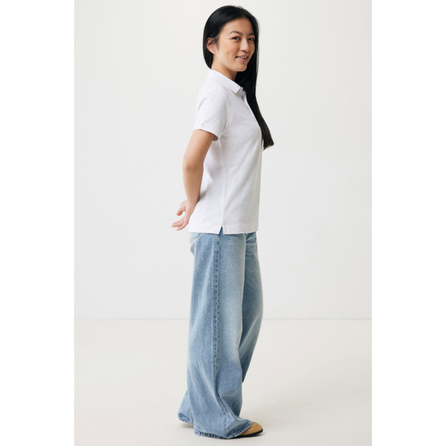 Polo femme personnalisé en coton recyclé Iqoniq Yosemite 