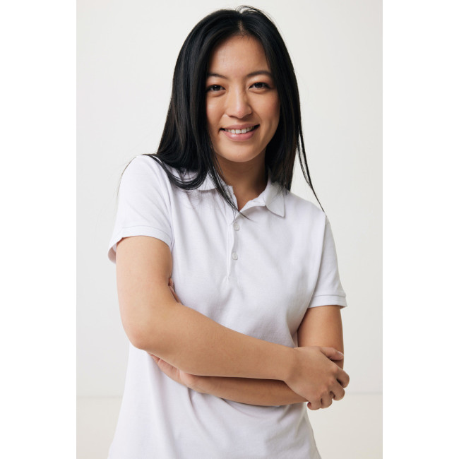 Polo femme personnalisé en coton recyclé Iqoniq Yosemite 