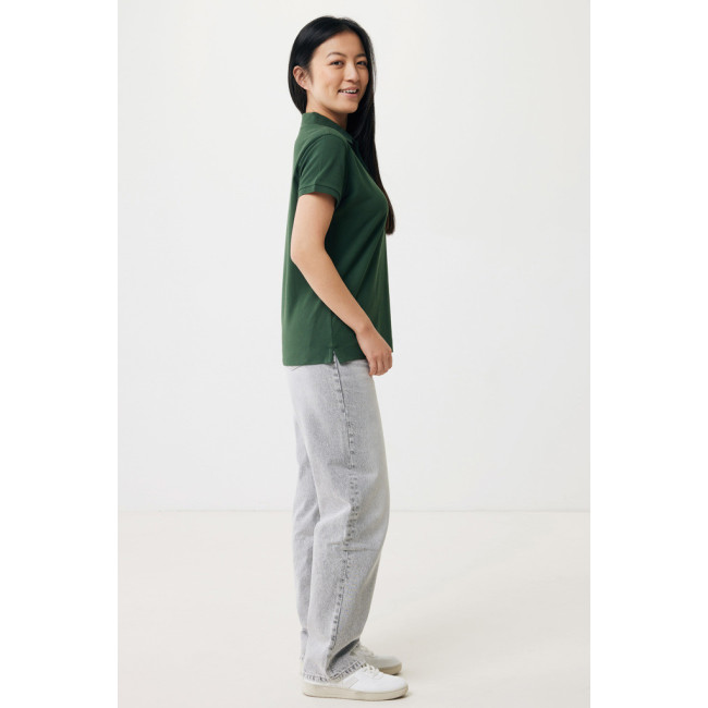 Polo femme personnalisé en coton recyclé Iqoniq Yosemite 