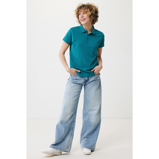Polo femme personnalisé en coton recyclé Iqoniq Yosemite 