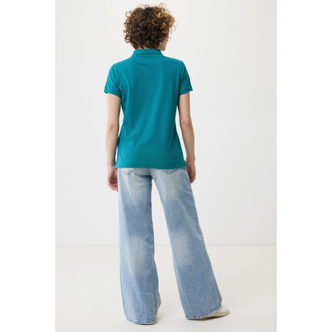 Polo femme personnalisé en coton recyclé Iqoniq Yosemite 