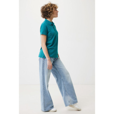 Polo femme personnalisé en coton recyclé Iqoniq Yosemite 