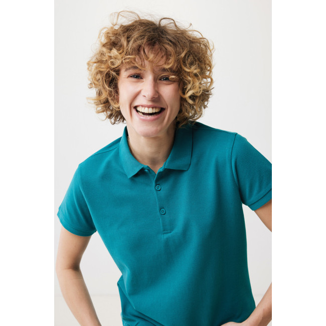 Polo femme personnalisé en coton recyclé Iqoniq Yosemite 