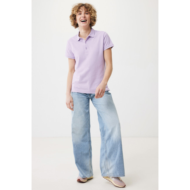 Polo femme personnalisé en coton recyclé Iqoniq Yosemite 